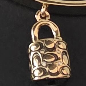 Coach Gold Lock Charm Bracelet So Pretty